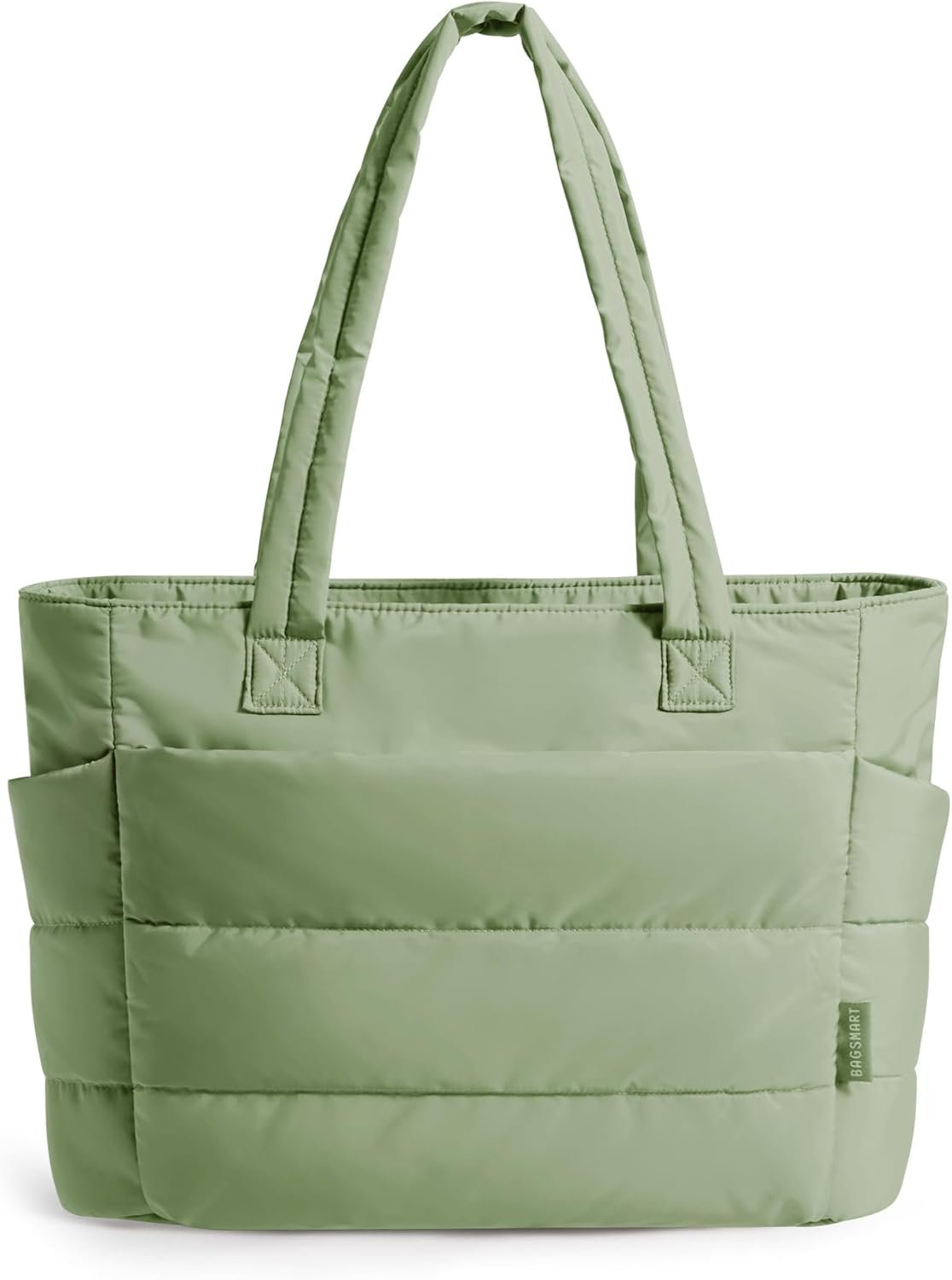 Bolso tote BAGSMART para mujeres, bolso de hombro ligero y acolchado con compartimentos, bolso de mano para viajes, trabajo, gimnasio | Ligero 11